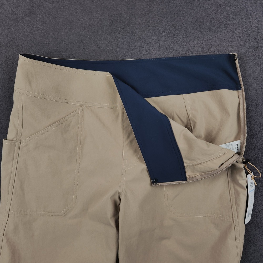 Hoka Transport Pant Womens XL Dune‎ Tan Hiking Travel Lightweight 1128265 NEW - Picture 3 of 12